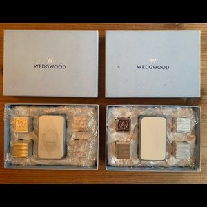 ⭐️Wedgewood Two Sets Of Deco Line Table Placecard Holders with Cards